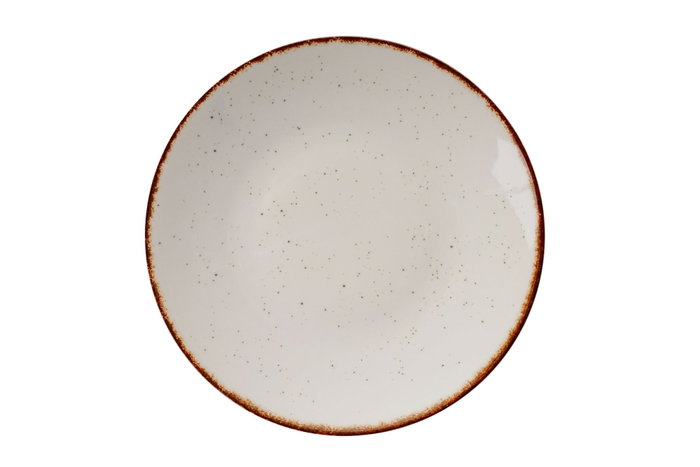 Hermia GBSATN24KY458KH Vajilla de Porcelana 24 Piezas Blanco y Marrón